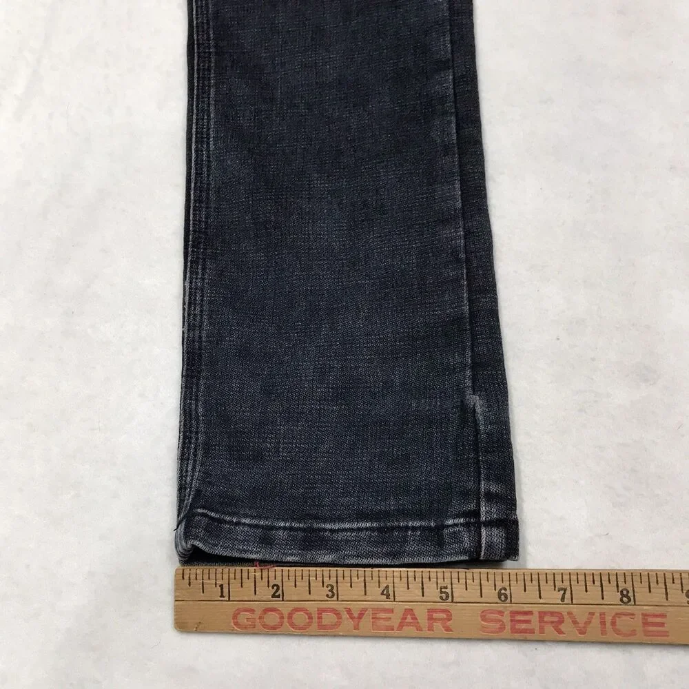 Y2K HUGO BOSS Double Weave Jeans Men 32 (30x30 fit)  Black Stretch ITALY Denim